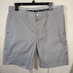 Callaway Golf Shorts Men's 34 Gray Pinstripe Flat Front Casual